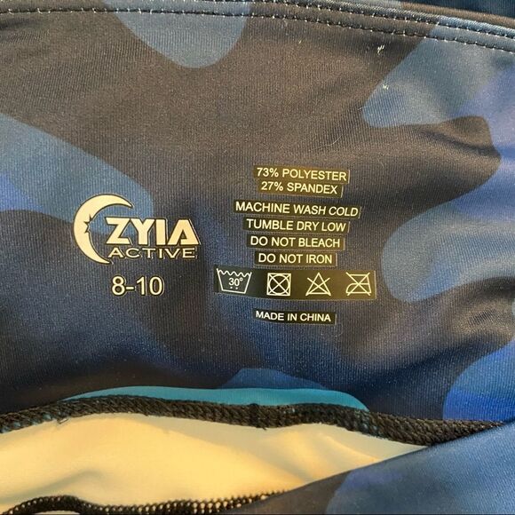 Zyia Navy Camo Mesh Light n Tight Leggings 8-10 - Picture 6 of 7